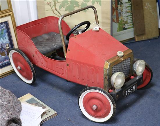 A pedal car